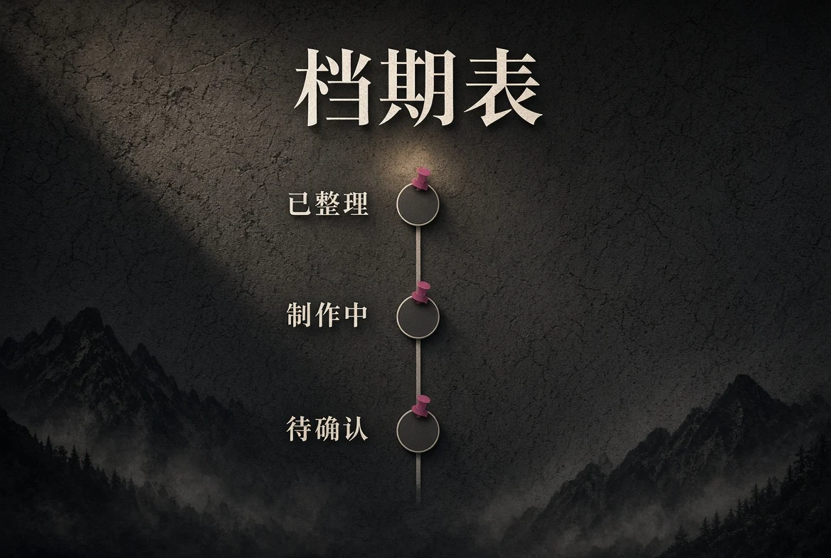 档期表内容配图
